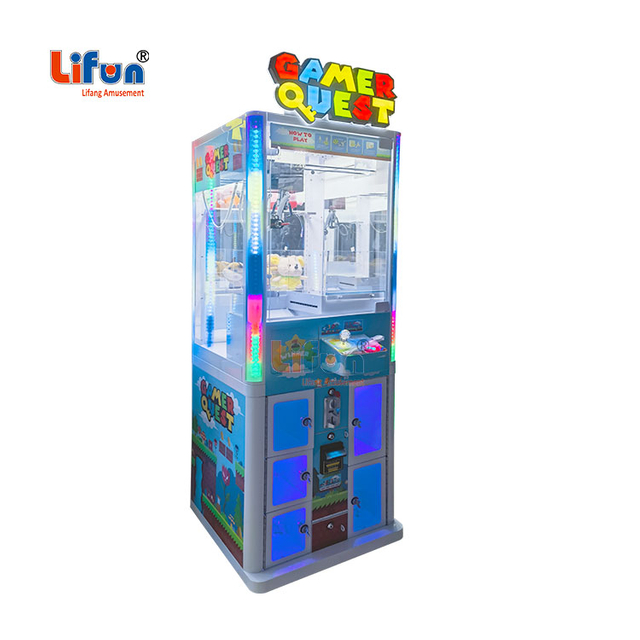 New Arrvial Toy Crane Machine Gamer Quest Claw Machine With Prize Lockers